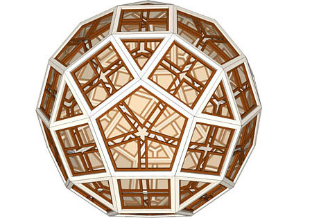 Rhombicosidodecahedron created in SketchUp